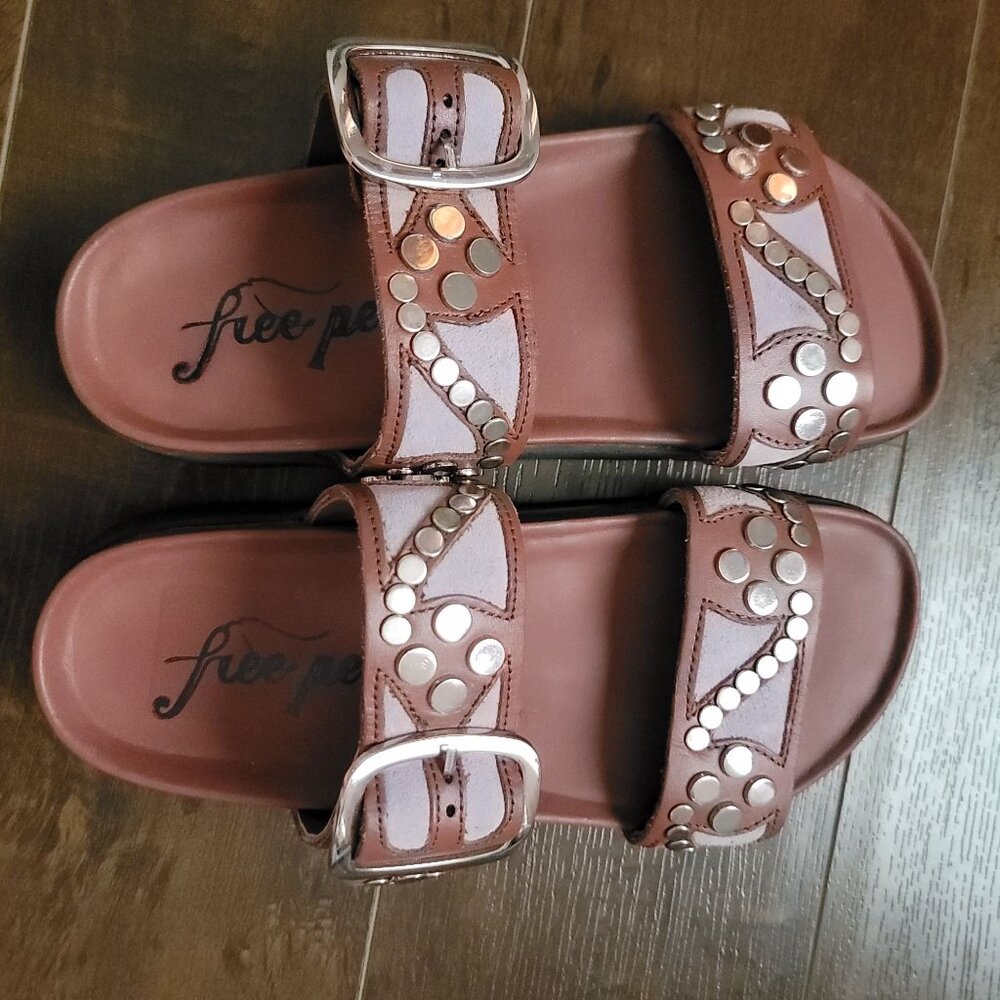 NEW Free People Revelry Sandals Slides Studded Boho Casual Festival Womens 7 - Picture 2 of 6